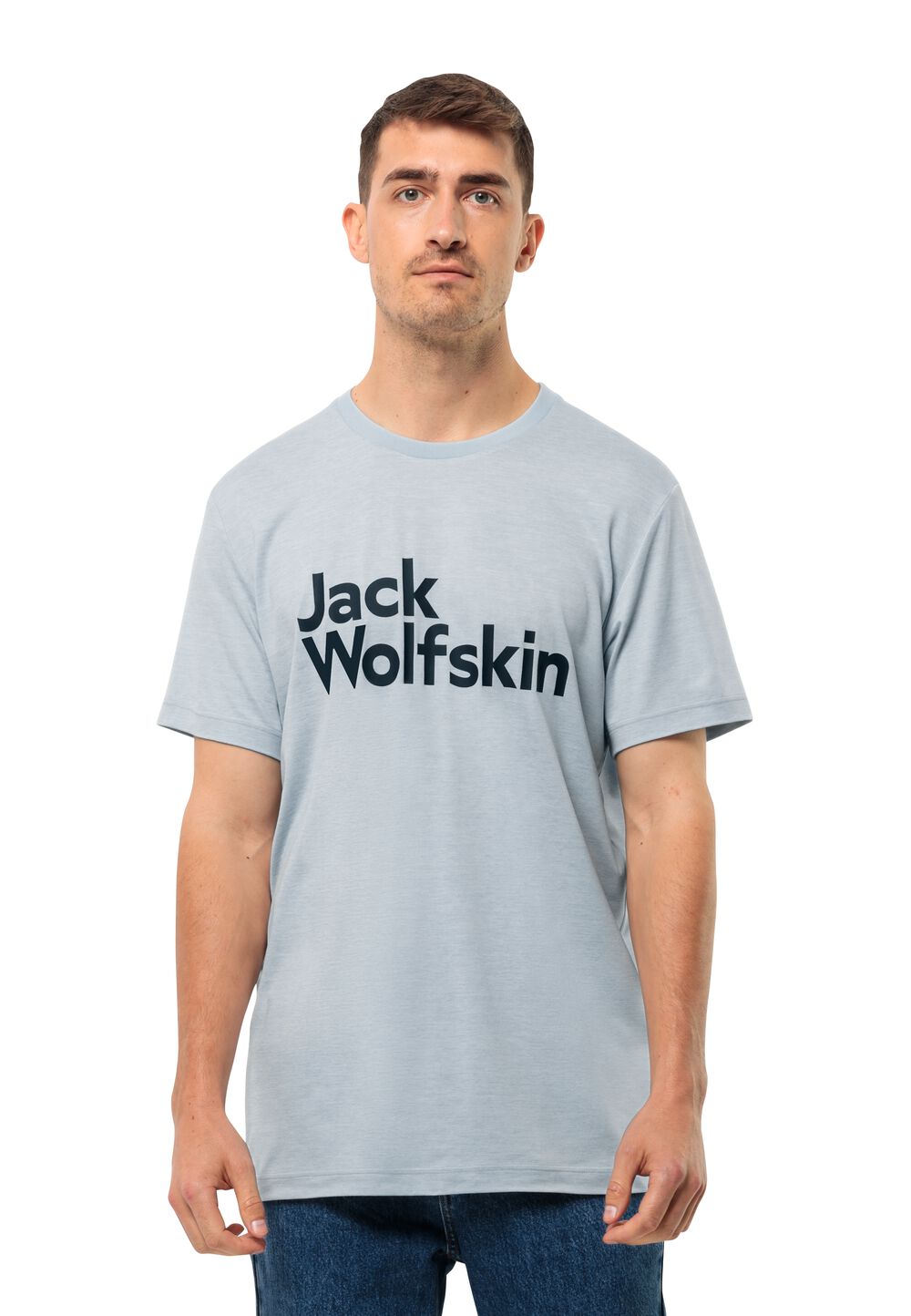 Jack Wolfskin Brand T-Shirt Men Functioneel shirt Heren M soft blue soft blue