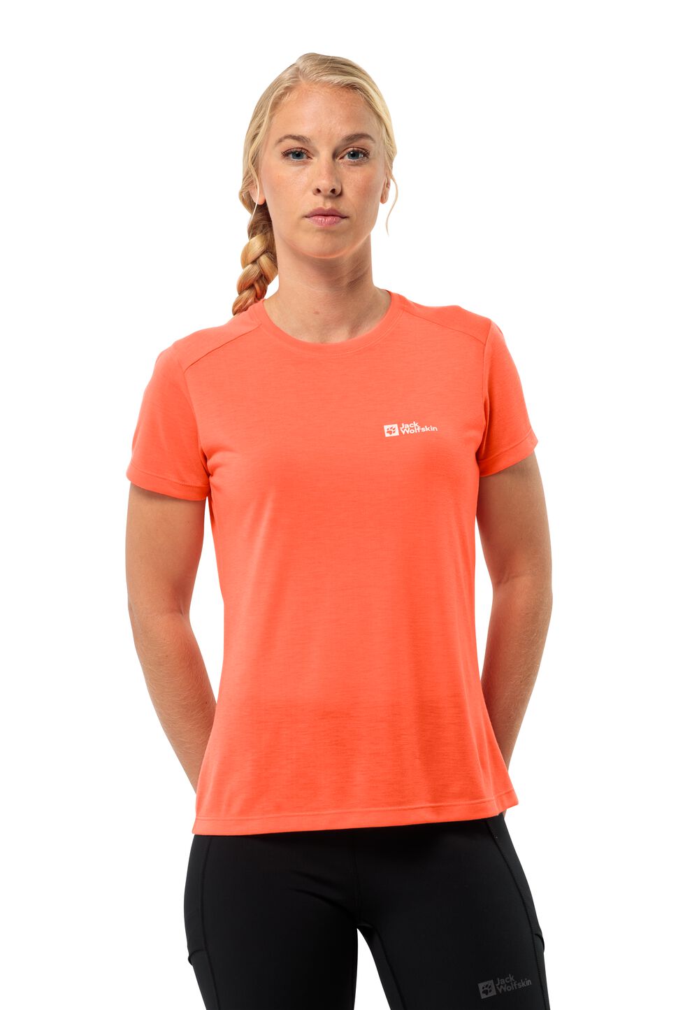 Jack Wolfskin Vonnan S S T-Shirt Women Functioneel shirt Dames S rood digital orange