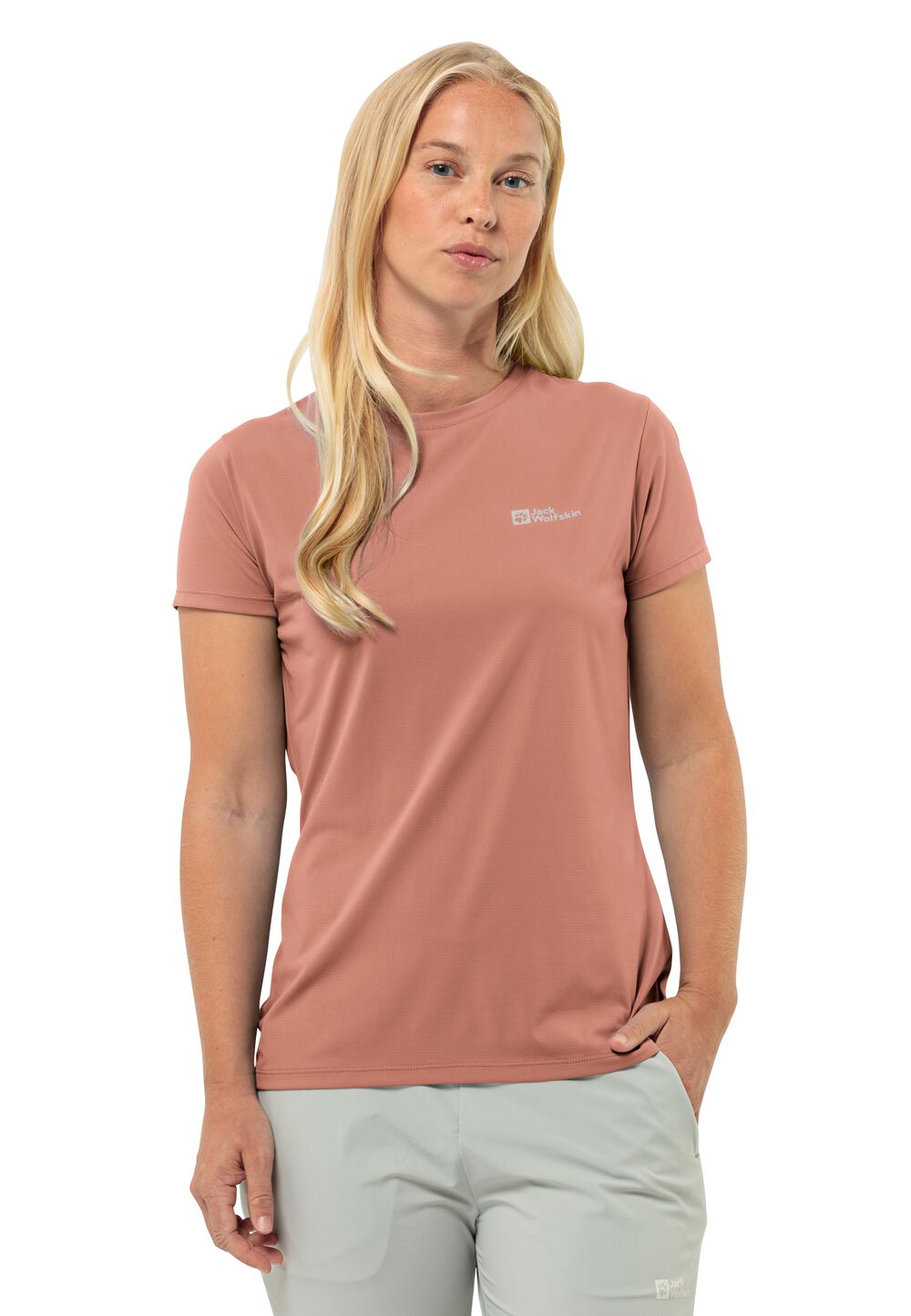 Jack Wolfskin Prelight Trail T-Shirt Women Functioneel shirt Dames XS bruin astro dust