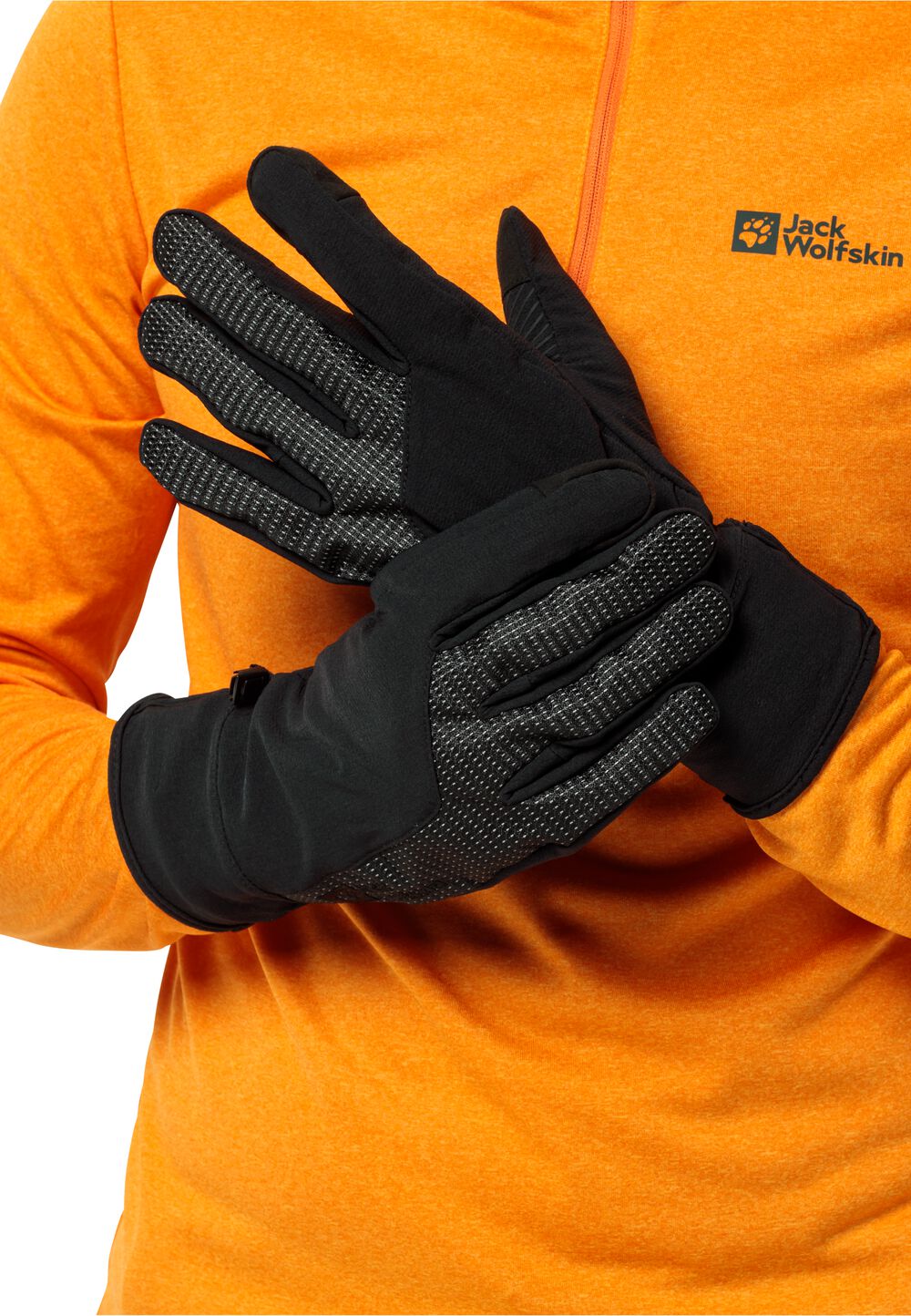 Jack Wolfskin Night Hawk Gloves Softshell-handschoenen L zwart black