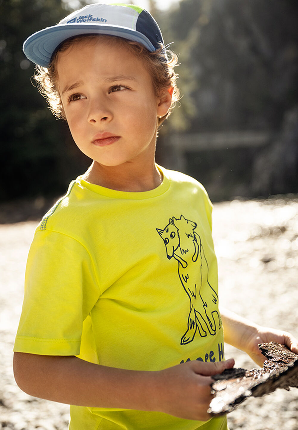 Jack Wolfskin More Hugs T-Shirt Kids T-shirt van biologisch katoen kinderen 140 oranje firefly